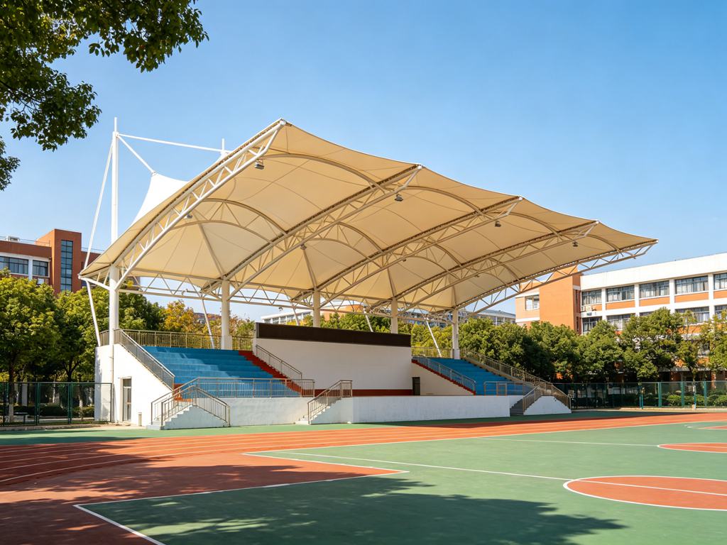 体育场馆膜结构造型18-学校体育馆