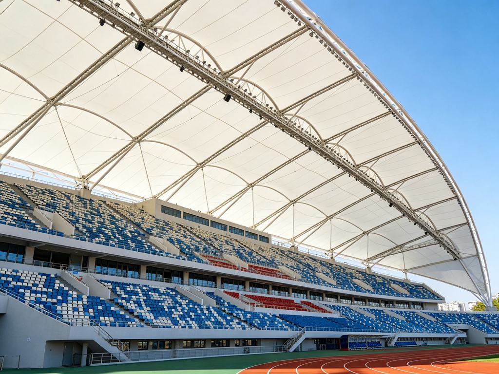 屋顶膜结构造型4-体育场馆大跨度