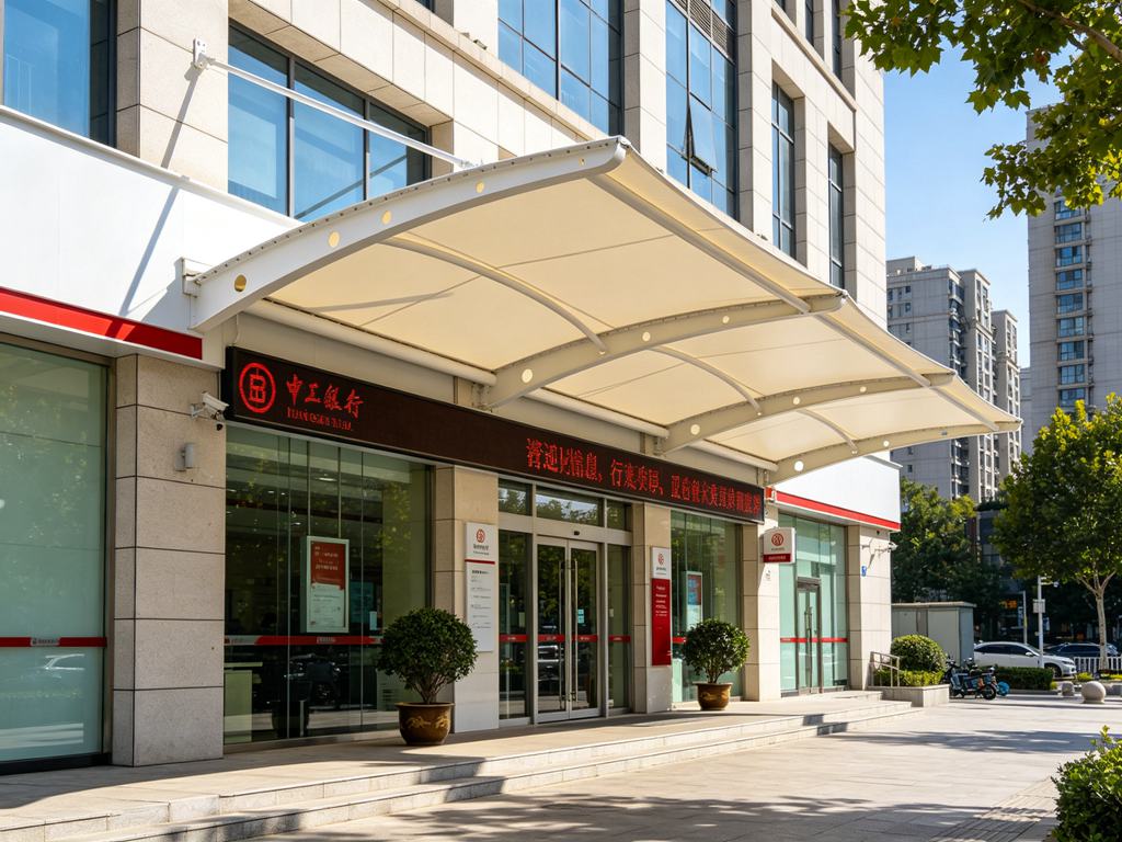 商业遮阳膜结构造型24-银行网点