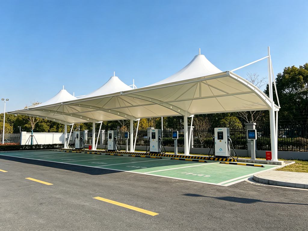 充电站膜结构造型7-网约车